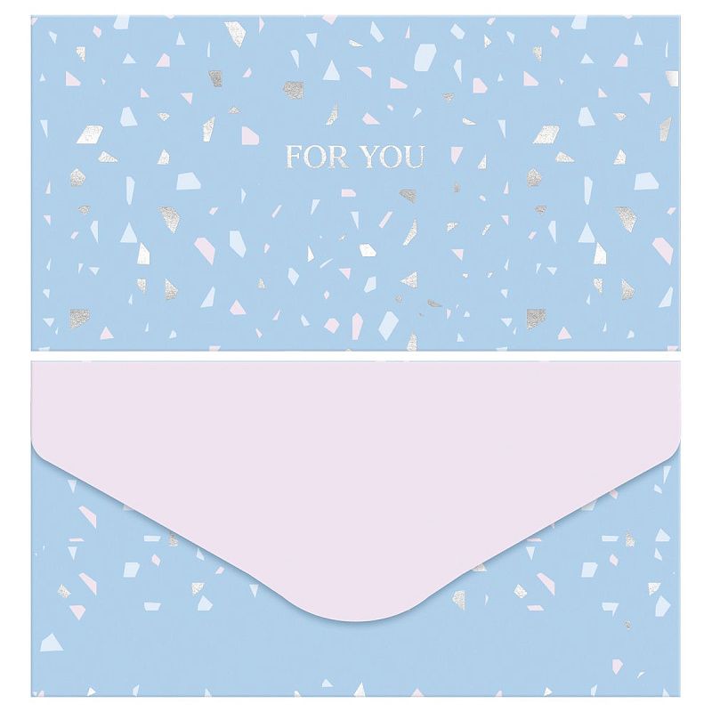 Конверт для денег MESHU "Terrazzo" 85*164мм, матовая ламинация, фольга, 3 дизайна