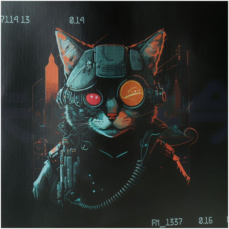 Папка для тетрадей 1 отделение, А4, ArtSpace "RoboCat", ламинированный картон, фольга, на молнии 
