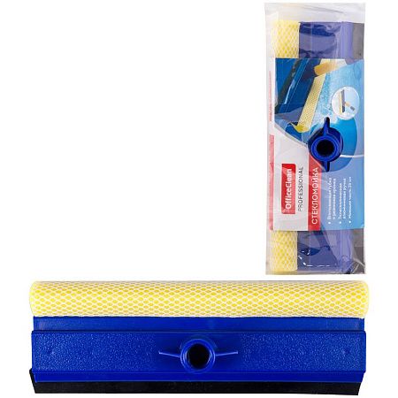 Стекломойка OfficeClean Professional, алюм. телеск. ручка 76-125см, раб. часть 25см (стяжка,губка,ручка)