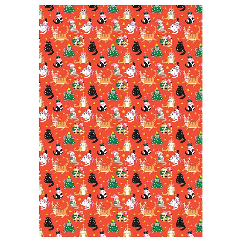 Упаковочная бумага глянц. 70*100см, MESHU "Christmas mood", 80 г/м2, ассорти, 3 дизайна