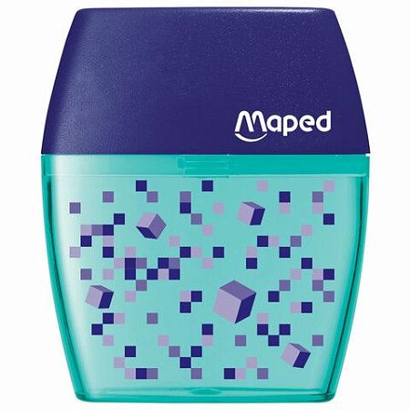Точилка с контейнером MAPED (Франция) "Pixel Party", 2 отверстия, яркий цвет корпуса, 035023 
