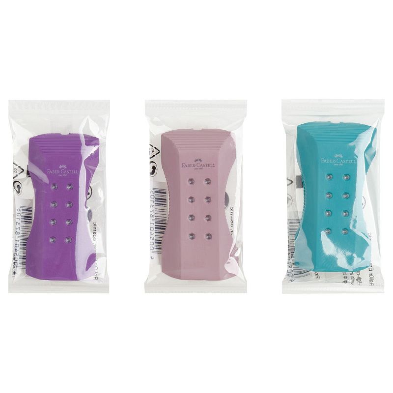 Ластик Faber-Castell "Sparkle" ассорти, трехгранный, 90*15*15мм 