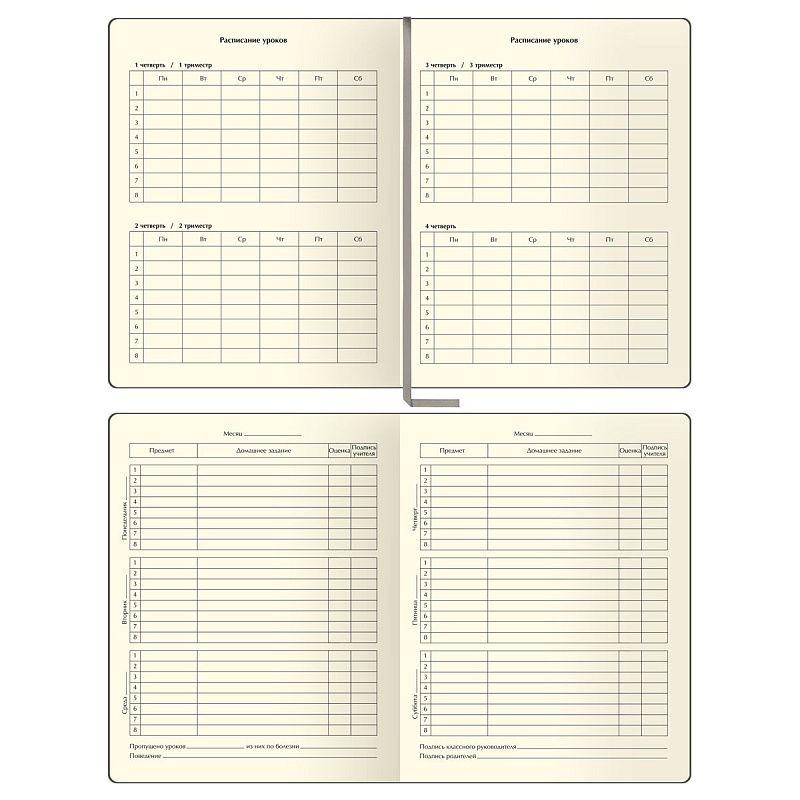 Дневник 1-11 кл. 48л. (ЛАЙТ) BG "Total gray", иск. кожа, тиснение, цветн. срез, ляссе