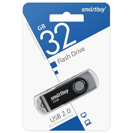 Память Smart Buy "Twist"  32GB, USB 2.0 Flash Drive, черный