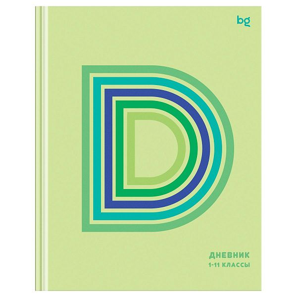 Дневник 1-11 кл. 40л. (твердый) BG "D-green", глянцевая ламинация