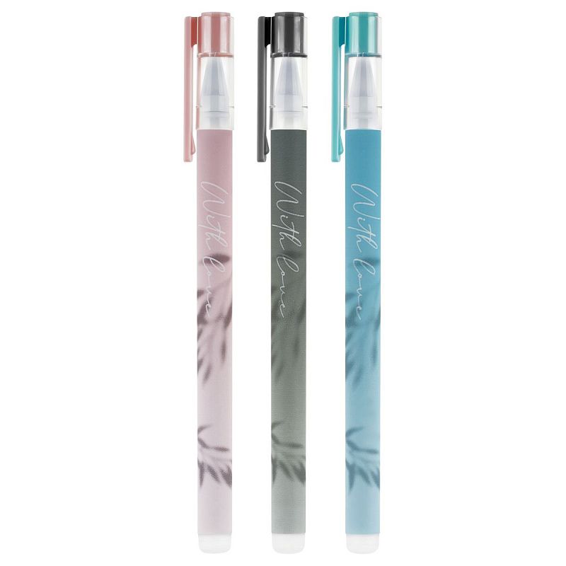 Ручка гелевая стираемая MESHU "Grace twigs" синяя, 0,5мм, корпус ассорти 