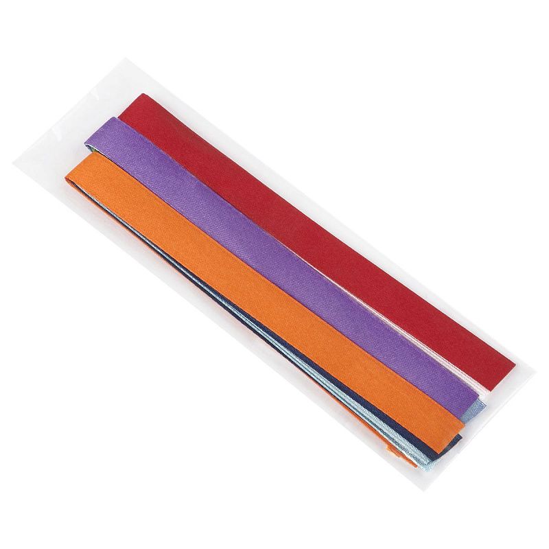 Набор закладок для книг формата А5 (ляссе с клеевым краем), ArtSpace "Multicolour" (10 широких лент) 