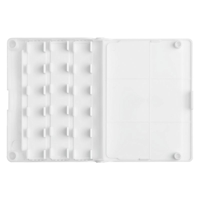 Пенал для акварели пластиковый Гамма, 12 кювет, белый, с палитрой