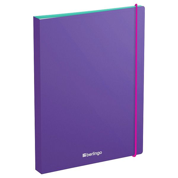Папка с 60 вкладышами Berlingo "Raze" А4, 30мм, 600мкм, с внутр. карманом, фиолетовая, софт-тач