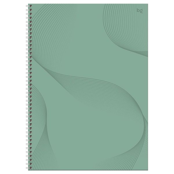 Тетрадь 160л., А4 клетка на гребне BG "Mint mood", soft-touch ламинация, выб. лак, твердая обложка