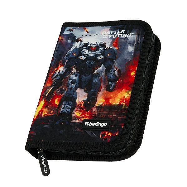 Пенал 1 отделение, 200*140*40 Berlingo "Battle For The Future", дополнительная откидная секция, полиэстер