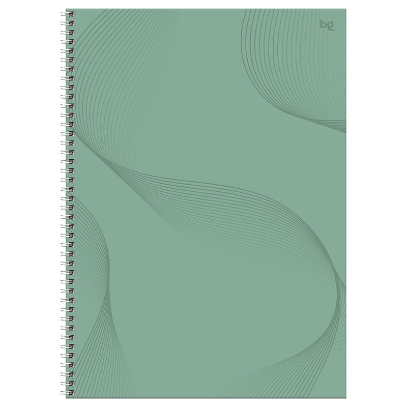 Тетрадь 160л., А4 клетка на гребне BG "Mint mood", soft-touch ламинация, выб. лак, твердая обложка