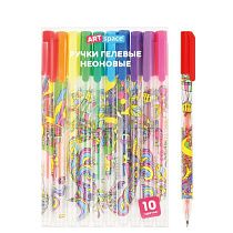 Набор гелевых ручек ArtSpace "Wonderland" 10шт., 10цв., 1,0мм, неоновые, ПВХ бокс