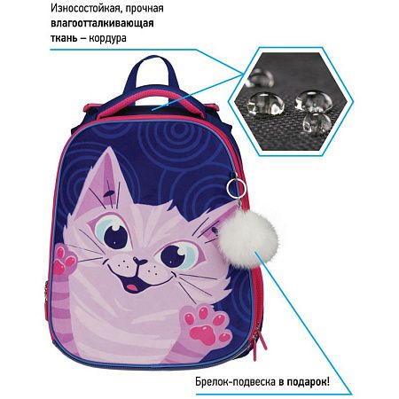 Ранец Berlingo Expert "Scary cat" 37*28*16см, 2 отделения, 2 кармана, анатомическая спинка 