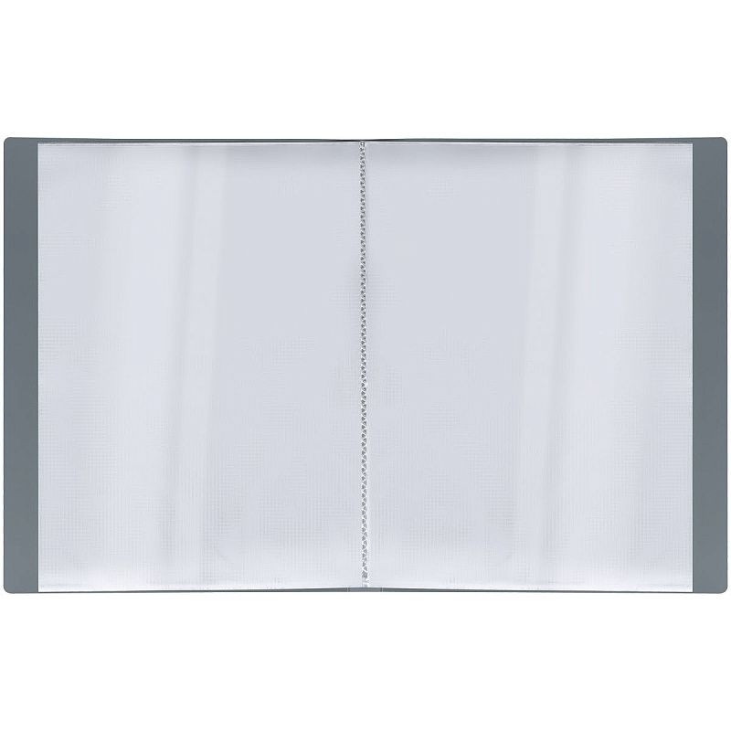 Папка с 40 вкладышами СТАММ "Стандарт" А4, 21мм, 600мкм, пластик, серая 