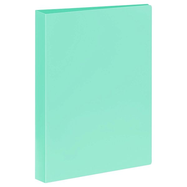 Папка на 2 кольцах СТАММ А4, 25мм, 500мкм, пластик, пастель, мятная