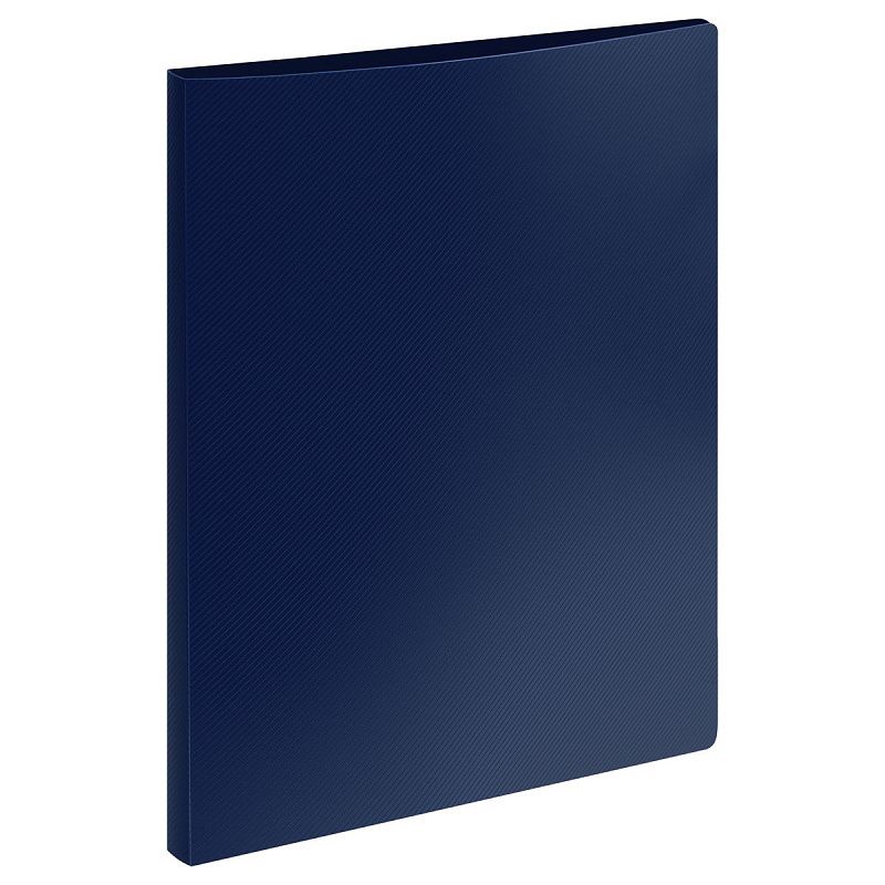 Папка на 2 кольцах СТАММ "Диагональ" А4, 25мм, 700мкм, пластик, сапфир 