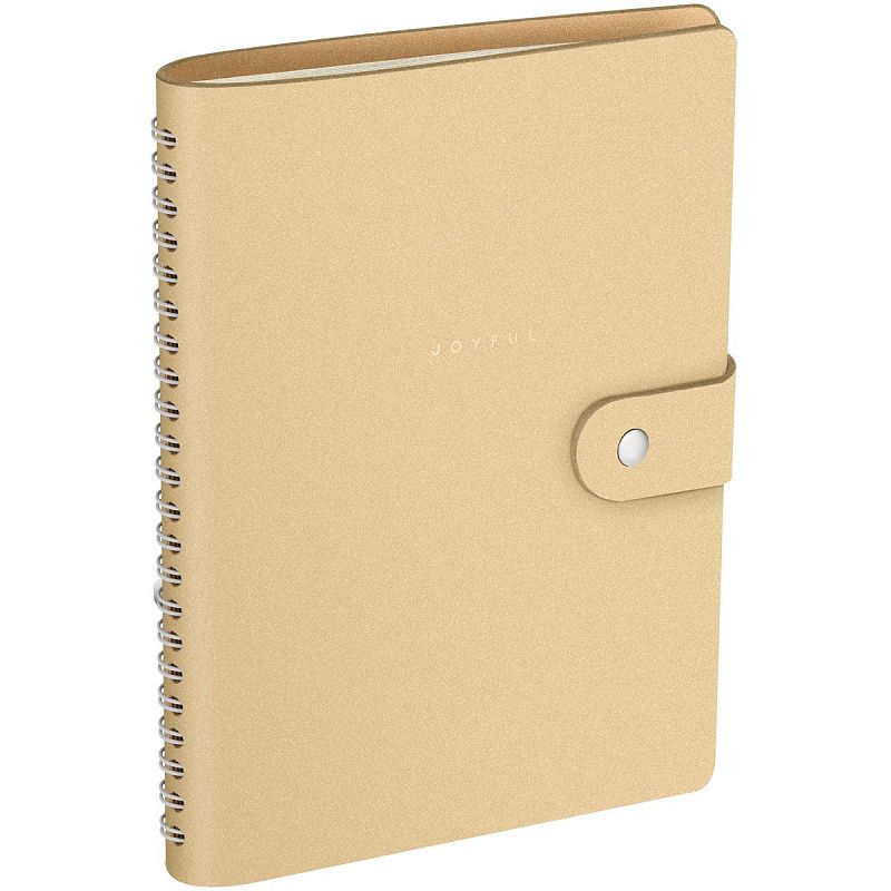 Записная книжка А5 96л. ЛАЙТ, кожзам, скрытый гребень, Greenwich Line "Shimmer. Beige", блок в линию