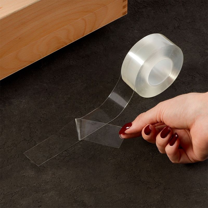 Клей-лента двусторонняя многоразовая OfficeSpace, 30мм*1мм*5м