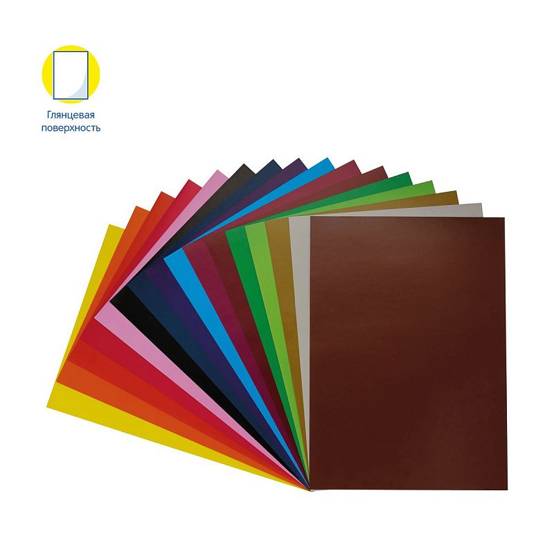 Картон цветной А4, Мульти-Пульти, 16л., 16цв., мелованный, в папке, "Приключения Енота"