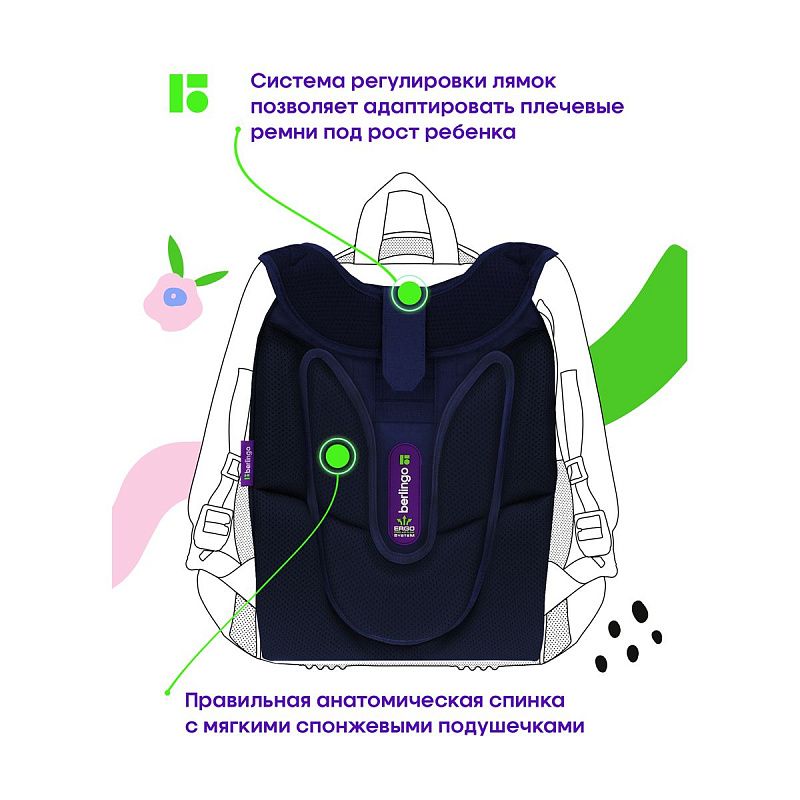 Ранец Berlingo Expert Box "Iron drone" 38*29*16см, 2 отделения, анатомическая спинка, пенал и мешок для обуви в комплекте 