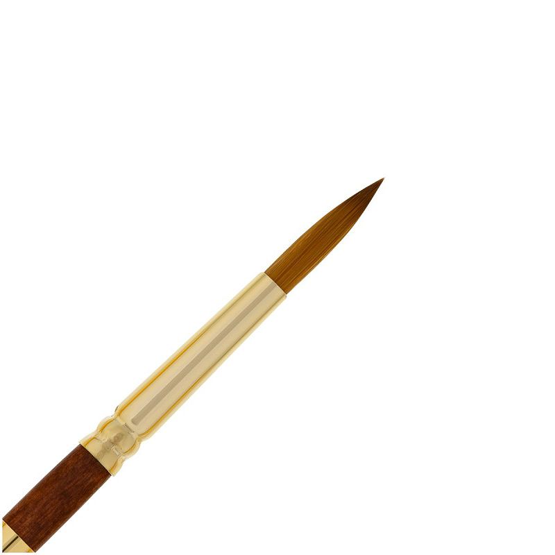 Кисть художественная синтетика имитация колонка "Классика", двухсторонняя, круглая №3, круглая  №6, складная ручка