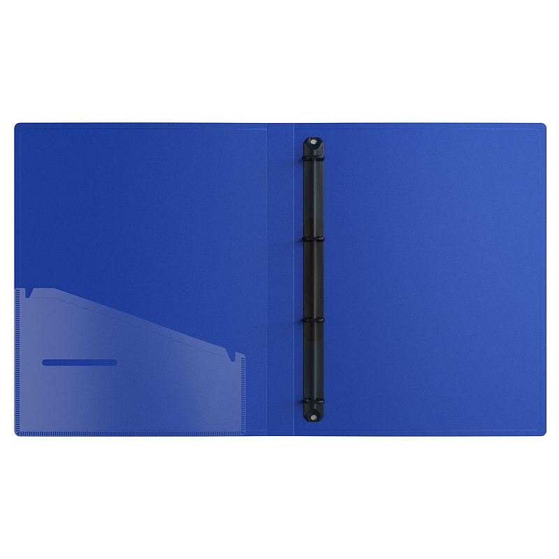 Папка на 4 кольцах Berlingo "Your Way", А4, 24мм, 600мкм, синяя, D-кольца, с внутр. карманом 