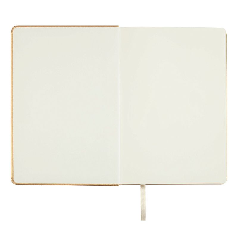 Скетчбук 80л., А5 Гамма "Студия", золото, твердая обложка, на резинке, слоновая кость, 140г/м2
