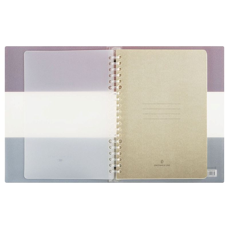 Тетрадь на кольцах А5, 80л., Greenwich Line "Disposition", пластиковая обложка, с разделителями