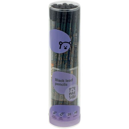 Карандаш ч/г MESHU "Robopets", HB, заточен., с печатью, с ластиком, ассорти, туба 
