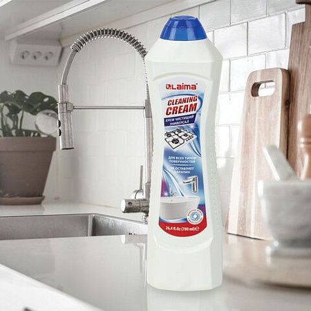 Чистящее средство универсальное крем 780мл LAIMA "White fresh", 608661 