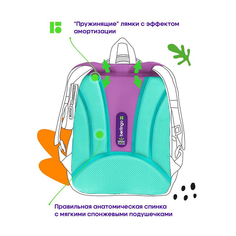 Ранец Berlingo Expert Plus "Pretty girl" 37*28*16см, 2 отделения, 2 кармана, анатомическая спинка 