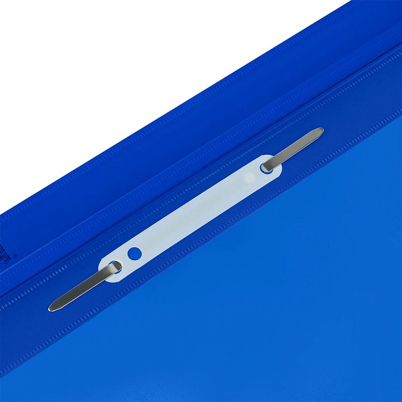 Папка-скоросшиватель пластик. СТАММ А4, 120мкм, синяя с прозр. верхом 