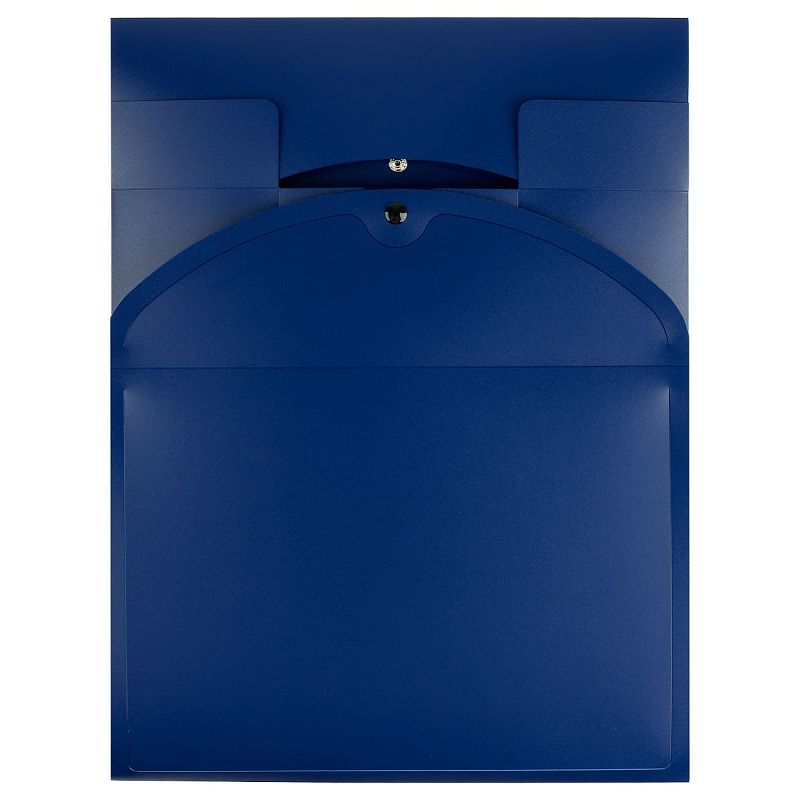 Короб архивный на кнопке OfficeSpace разборный, 100мм, пластик, 900мкм, синий 