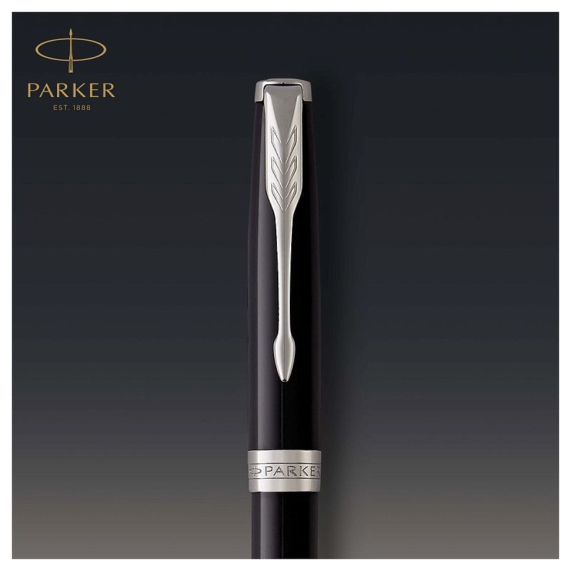 Ручка шариковая Parker "Sonnet Black Lacquer CT" черная, 1,0мм, поворот., подарочная упаковка 