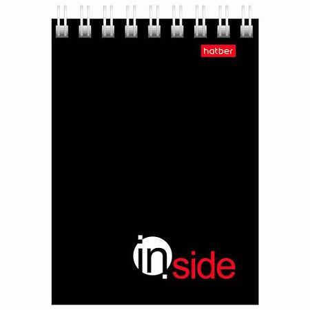 Блокнот МАЛЫЙ ФОРМАТ (75х105 мм) А7, 40 л., гребень, картон, клетка, HATBER, "INSIDE Стиль", 0Б7C1гр, ВО1189