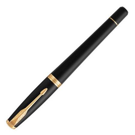 Ручка перьевая PARKER "Urban Core Muted Black GT", черный матовый лак, позолота, синяя, 1931593 