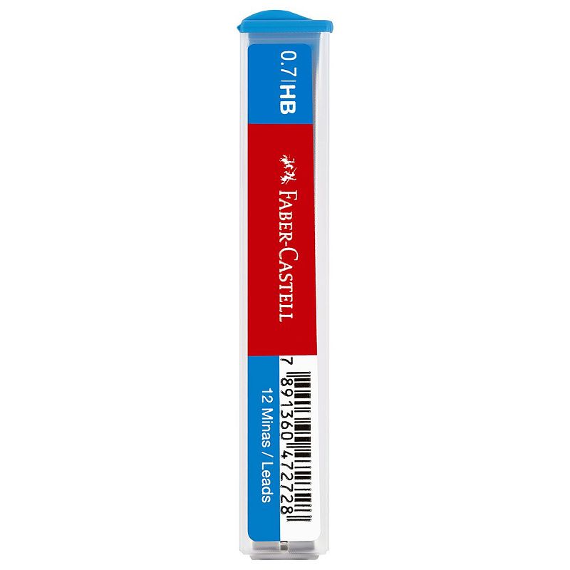 Грифели для механических карандашей Faber-Castell "Polymer", 12шт., 0,7мм, HB