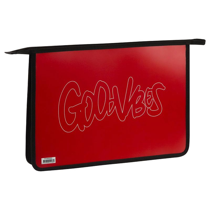 Папка для тетрадей 1 отделение, ArtSpace "Good Mood", А4, пластик, на молнии 