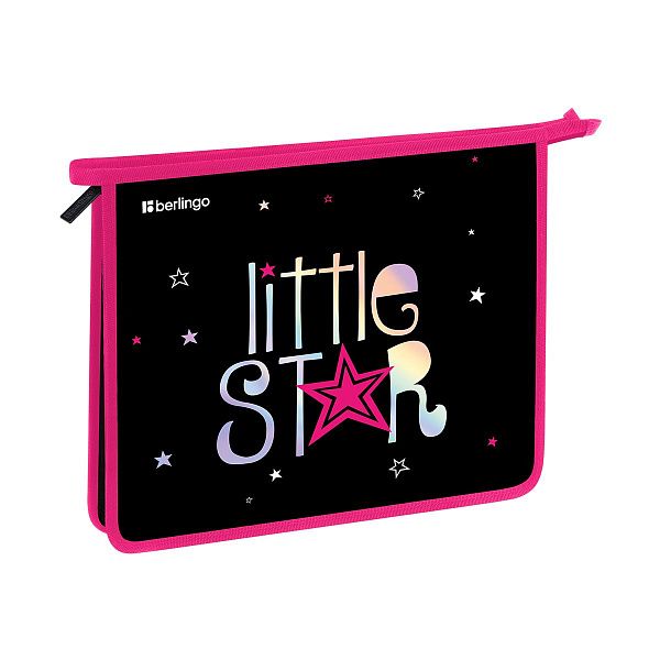 Папка для тетрадей 1 отделение, А5 Berlingo "Little Star", 240*205*40мм, пластик, на молнии