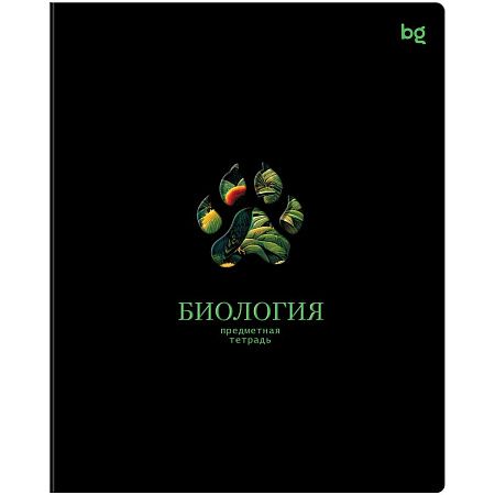 Тетрадь предметная 48л. BG "Информационное поле" - Биология, soft-touch ламинация, выб. лак