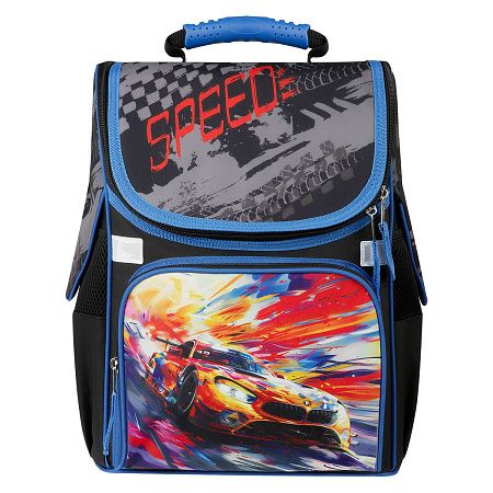 Ранец ArtSpace Junior "Speed" 37*28*21см, 1 отделение, 3 кармана, анатомическая спинка 