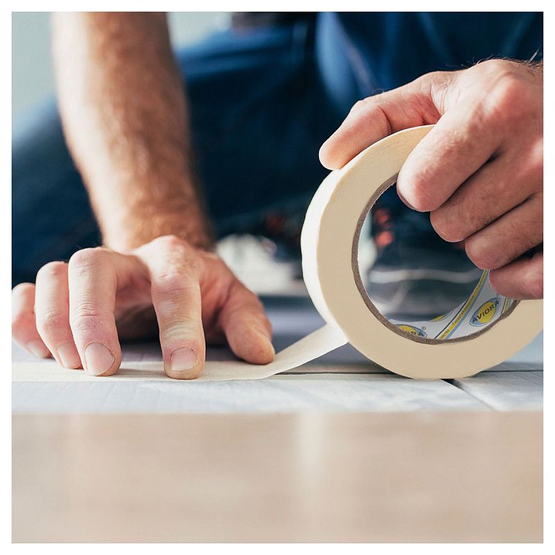 Клейкая лента малярная Aviora, 38мм*50м, креппированная, инд. упаковка