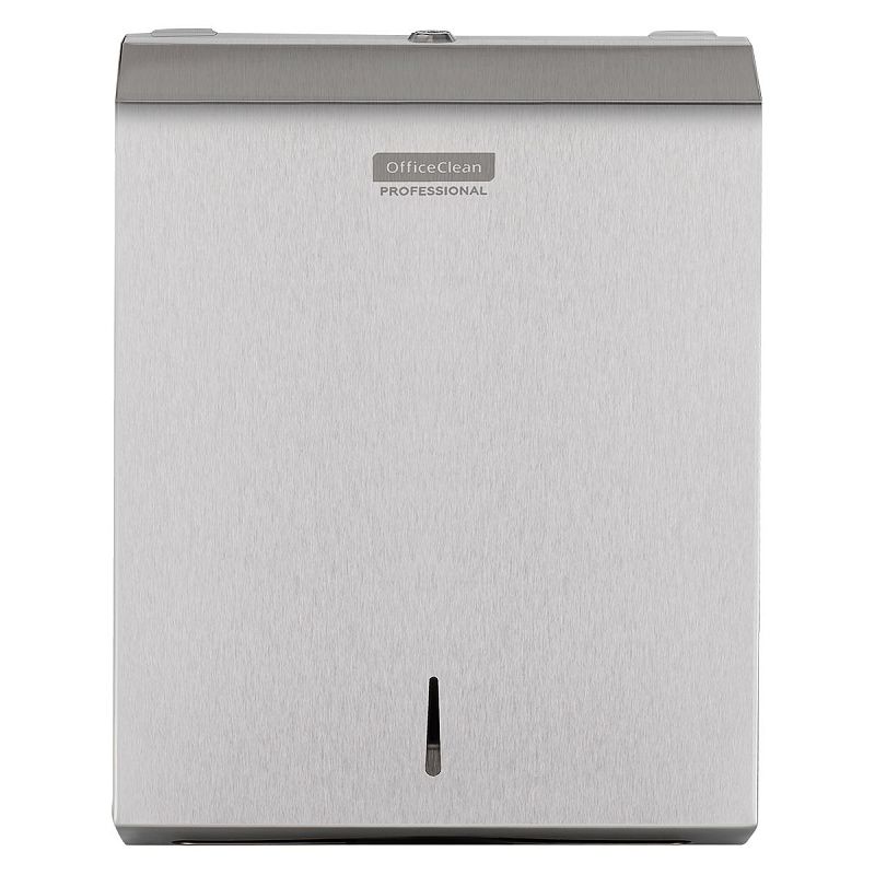 Диспенсер для полотенец листовых OfficeClean Professional (V-сл.), нержавеющая сталь 