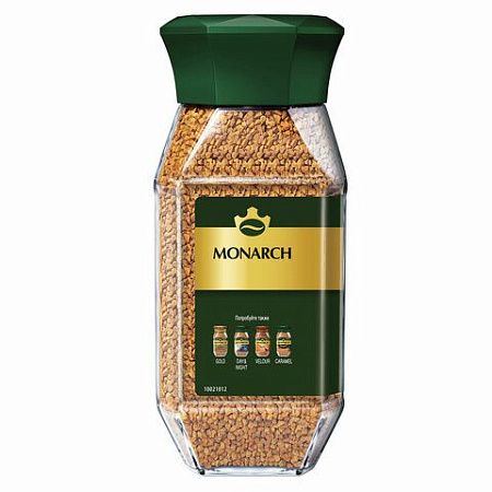 Кофе растворимый JACOBS "Monarch", сублимированный, 190 г, стеклянная банка, 8050934