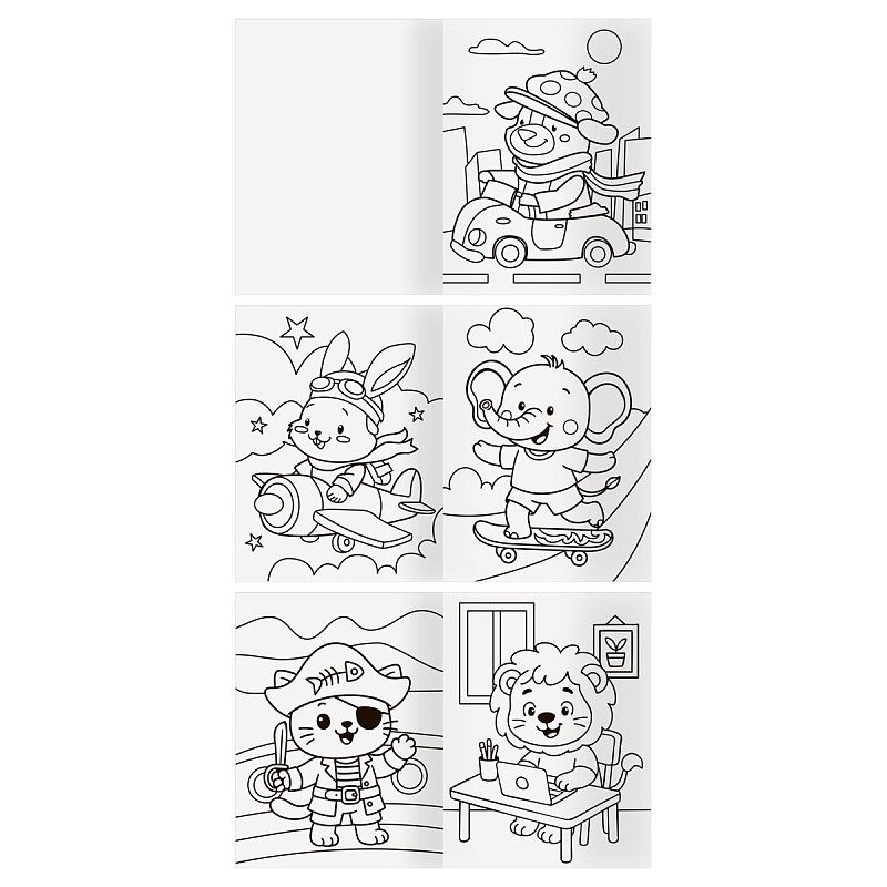 Раскраска А4,  8 стр. ТРИ СОВЫ "Раскраски для мальчиков"