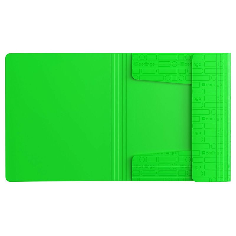 Папка для тетрадей на резинке Berlingo "Your Way" А5+, 600мкм,  зеленый неон 