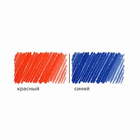 Карандаш двухцветный утолщённый KOH-I-NOOR, 1 шт., красно-синий, грифель 3,8 мм, картонная упаковка, 34230EG006KS 