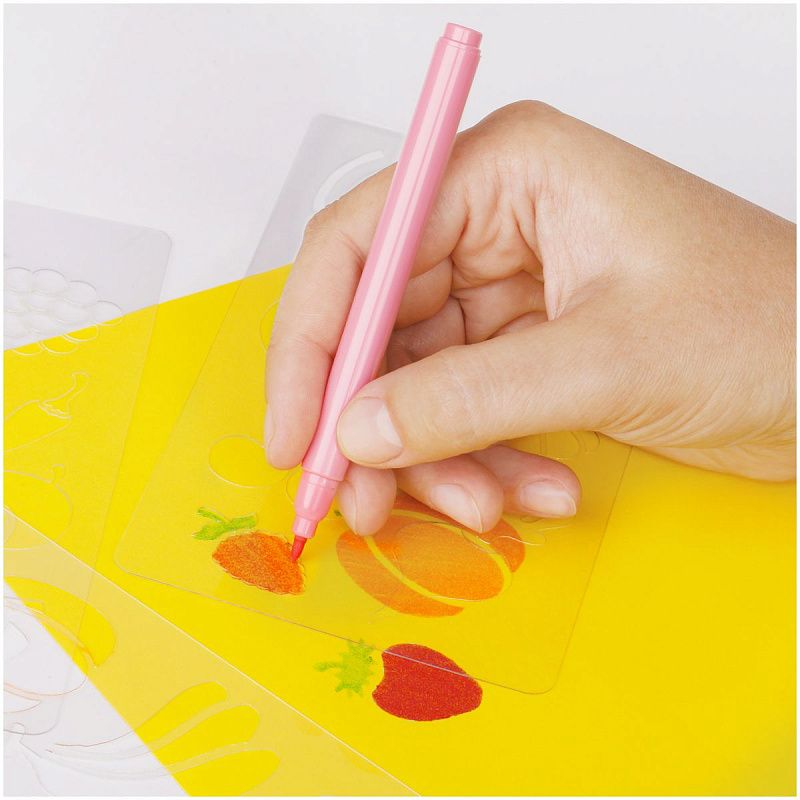 Набор трафаретов Мульти-Пульти 10*18см, "Фруктовая корзина", 3шт., европодвес 