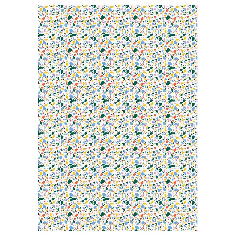 Упаковочная бумага глянц. 70*100см, MESHU "Terrazzo", 80 г/м2, ассорти, 5 дизайнов